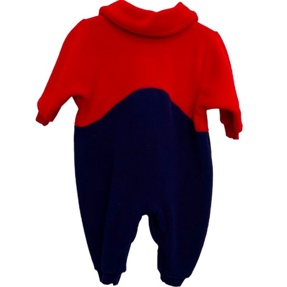 Vintage PETE’S PARTNER Fleece Romper & Beret Both Adorned W/Flowers Sz 6-9 M - Picture 2 of 6